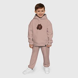 Детский костюм оверсайз Детеныш Медвесыча, цвет: пыльно-розовый — фото 2
