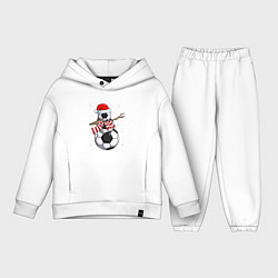 Детский костюм оверсайз Soccer snowman, цвет: белый