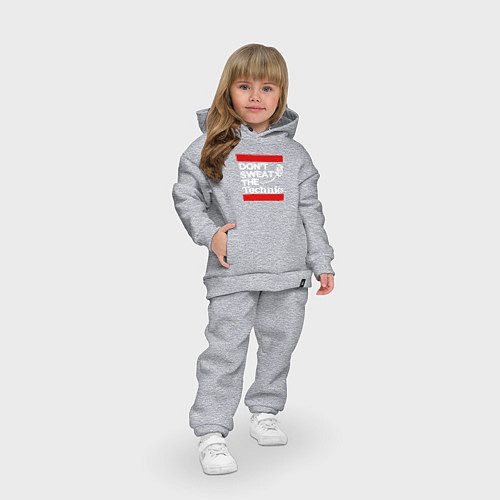 Детский костюм оверсайз Dont sweat the Technics / Меланж – фото 3