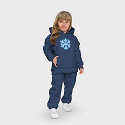Детский костюм оверсайз Голубая снежинка, цвет: тёмно-синий — фото 2