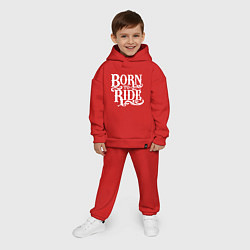 Детский костюм оверсайз Born to ride - рожденный ездить, цвет: красный — фото 2