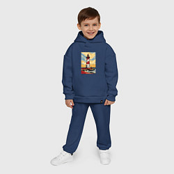 Детский костюм оверсайз Маяк Ван Гога, цвет: тёмно-синий — фото 2
