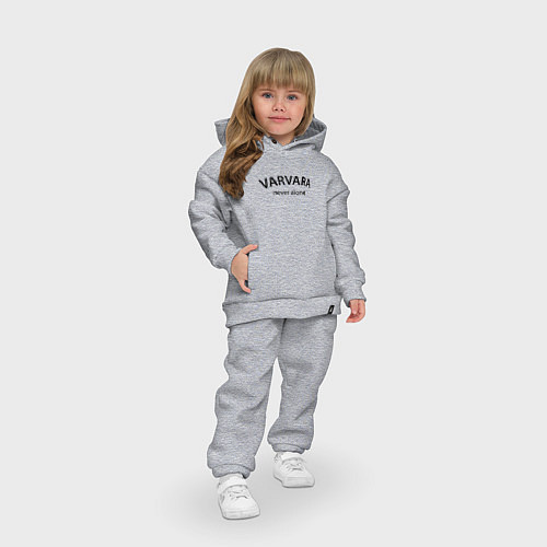 Детский костюм оверсайз Varvara never alone - motto / Меланж – фото 3