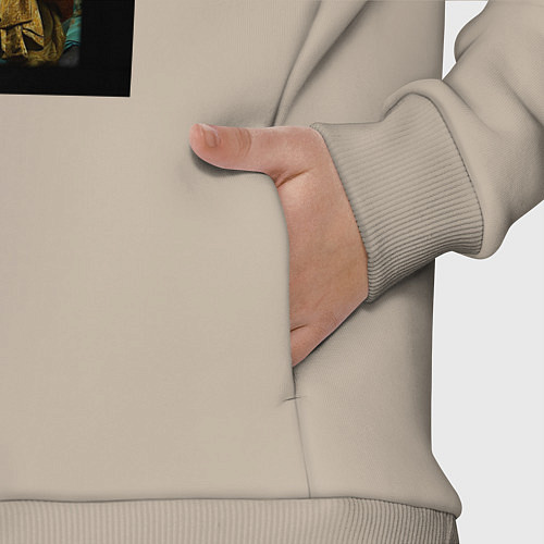 Детский костюм оверсайз Горилла стимпанк: тяжело быть токсиком но я справл / Миндальный – фото 3