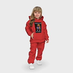 Детский костюм оверсайз Мишка поп арт: офигенный, но занят, цвет: красный — фото 2