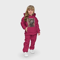 Детский костюм оверсайз Яркий медведь, цвет: маджента — фото 2