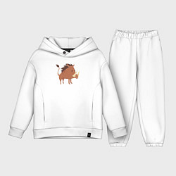 Детский костюм оверсайз Boar, цвет: белый