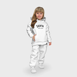 Детский костюм оверсайз Sofia never alone - motto, цвет: белый — фото 2