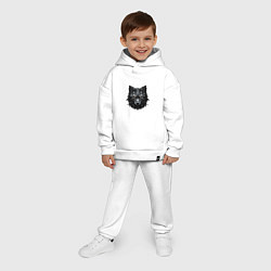 Детский костюм оверсайз Графитовый волк, цвет: белый — фото 2