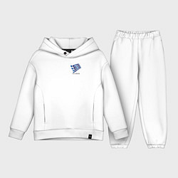 Детский костюм оверсайз Im Greek - motto, цвет: белый
