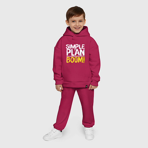 Детский костюм оверсайз Simple plan - boom / Маджента – фото 4