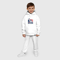 Детский костюм оверсайз Free America, цвет: белый — фото 2