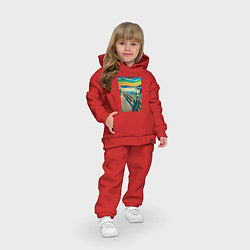 Детский костюм оверсайз Пришелец кричит - мем нейросеть, цвет: красный — фото 2