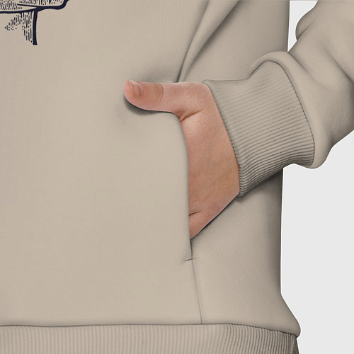 Детский костюм оверсайз Человек молоток / Миндальный – фото 3