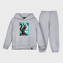 Детский костюм оверсайз Жуткая белка - хэллоуин, цвет: меланж