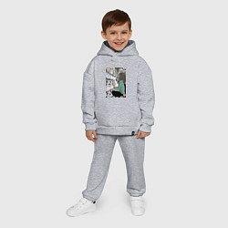 Детский костюм оверсайз Кайдзю номер восемь Кафка Хибино, цвет: меланж — фото 2