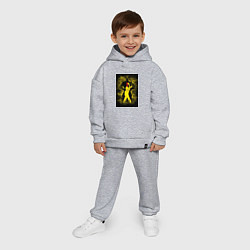 Детский костюм оверсайз Моя геройская академия Всемогущий Номер один, цвет: меланж — фото 2