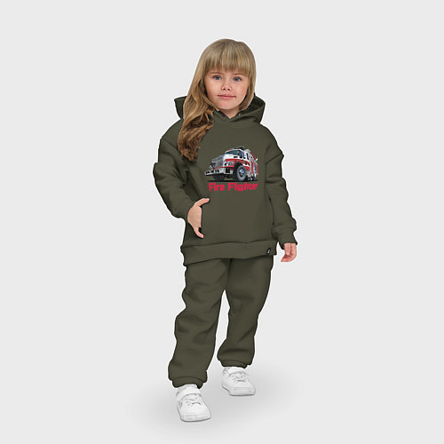 Детский костюм оверсайз Fire fighter / Хаки – фото 3