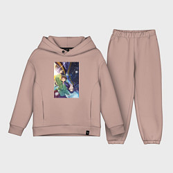 Детский костюм оверсайз Монолог фармацевта Маомао Жэньши, цвет: пыльно-розовый