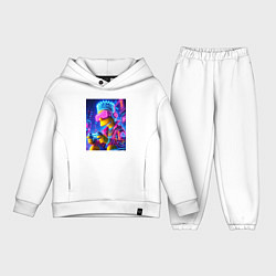 Детский костюм оверсайз Bart Simpson esports player - neon glow, цвет: белый