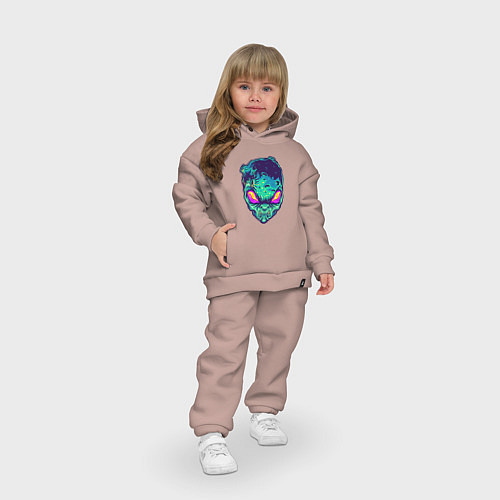 Детский костюм оверсайз Лунный пришелец / Пыльно-розовый – фото 3