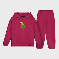 Детский костюм оверсайз Зеленый попугай