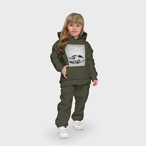 Детский костюм оверсайз Lexus автомобиль / Хаки – фото 3