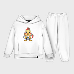 Детский костюм оверсайз Цыпленок геймер, цвет: белый