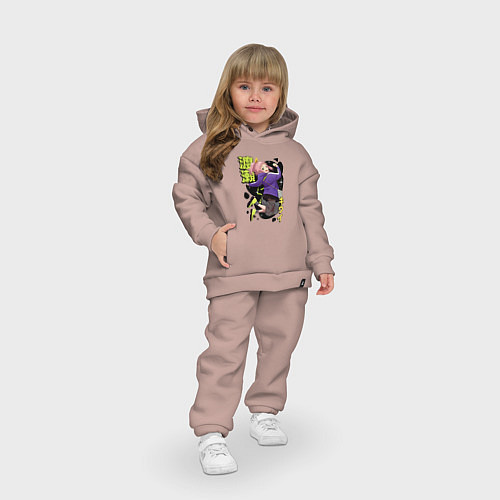 Детский костюм оверсайз Киви Ватасэ - Медуза не умеет плавать в ночи / Пыльно-розовый – фото 3