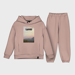 Детский костюм оверсайз Denis птицы в небе, цвет: пыльно-розовый