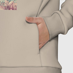 Детский костюм оверсайз Зебра с цветком, цвет: миндальный — фото 2