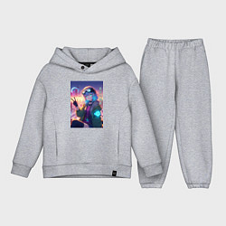 Детский костюм оверсайз Кибер Марин - коллаба, цвет: меланж