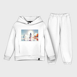 Детский костюм оверсайз Девушка на фантастическом пляже