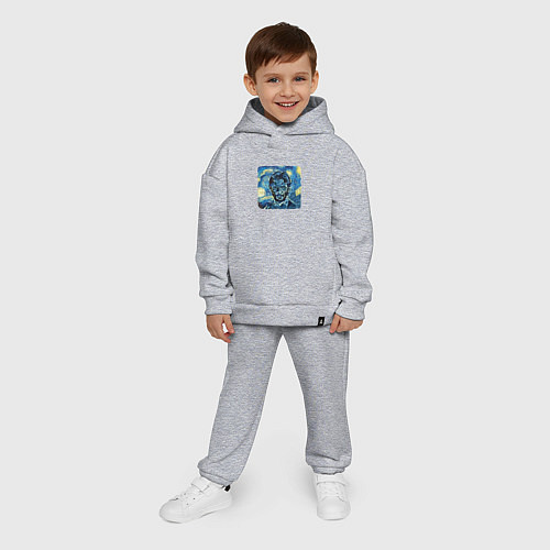 Детский костюм оверсайз Профессор на картине Ван Гога / Меланж – фото 4