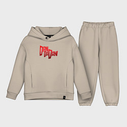Детский костюм оверсайз Dandadan Logo, цвет: миндальный
