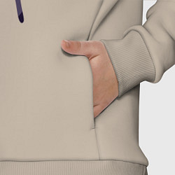 Детский костюм оверсайз Девушка на фоне монстеры, цвет: миндальный — фото 2