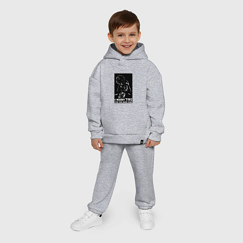 Детский костюм оверсайз Звёздные войны Дарт вейдер / Меланж – фото 4