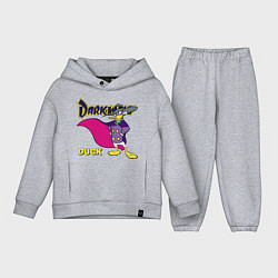 Детский костюм оверсайз Чёрный плащ - Кряк Лапчатый, цвет: меланж