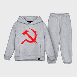 Детский костюм оверсайз Sickle and hammer red paint, цвет: меланж