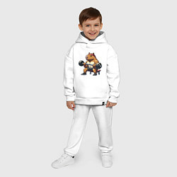 Детский костюм оверсайз Капибара жим, цвет: белый — фото 2