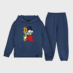 Детский костюм оверсайз Duck tales - Scrooge bitcoin, цвет: тёмно-синий