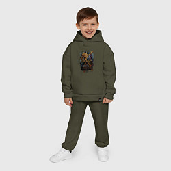 Детский костюм оверсайз Солнце и луна из аниматроников, цвет: хаки — фото 2