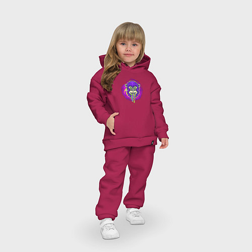 Детский костюм оверсайз Purple monkey / Маджента – фото 3