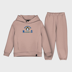 Детский костюм оверсайз Denver Nuggets man, цвет: пыльно-розовый