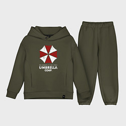 Детский костюм оверсайз Umbrella corporation logo, цвет: хаки