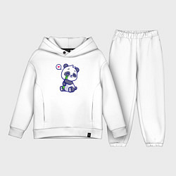 Детский костюм оверсайз Lovely panda, цвет: белый