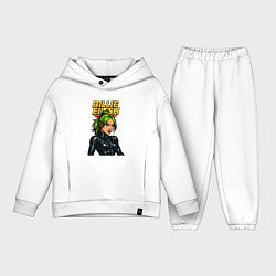 Детский костюм оверсайз Билли Айлиш в стиле комикса, цвет: белый