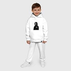 Детский костюм оверсайз Bones в капюшоне с наушниками, цвет: белый — фото 2
