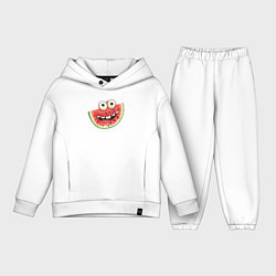 Детский костюм оверсайз Арбузный смайл, цвет: белый