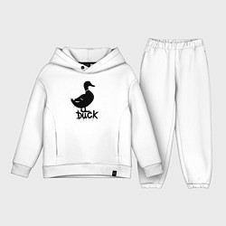 Детский костюм оверсайз Граффити утка, цвет: белый